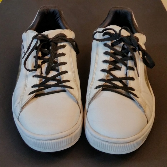 Puma BASKET White/Metallic Mens Sneakers size 11 - Picture 2 of 5